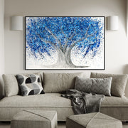LIMITED EDITION PRINT - Tree of Life - Blue Life - Canvas BY Albert Levi Art