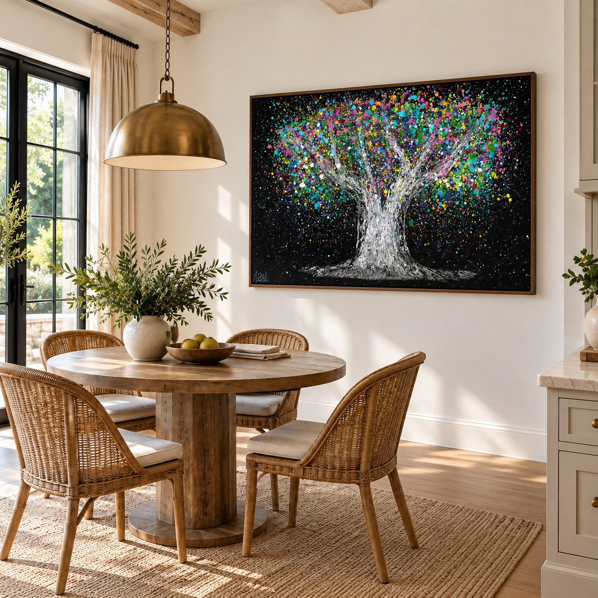 Tree Of Life - Colorful Dream canvas wall art in a stylish room