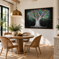 Tree Of Life - Colorful Dream canvas wall art in a stylish room