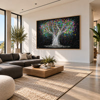 Tree Of Life - Colorful Dream canvas wall art in a stylish room