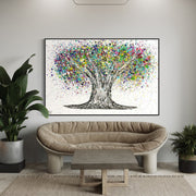 Limited Edition Print - Tree Of Life - Colorful Life - Canvas BY Albert Levi Art