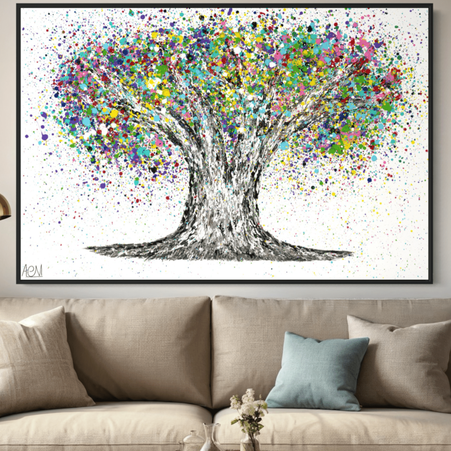 Tree Of Life - Colorful Life - Canvas BY Albert Levi Art