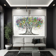 Limited Edition Print - Tree Of Life - Colorful Life - Canvas BY Albert Levi Art