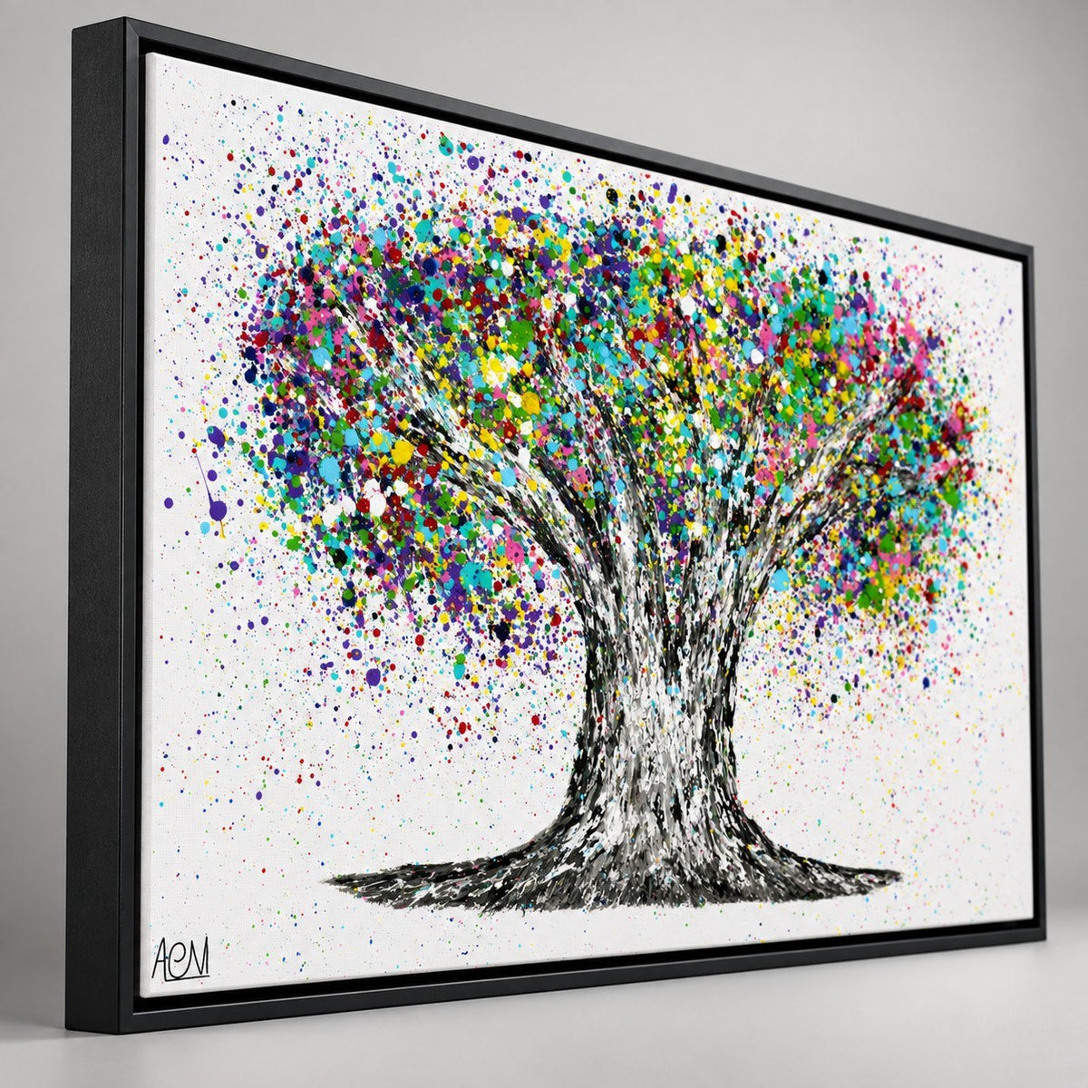 Tree Of Life Colorful Life canvas edge closeup