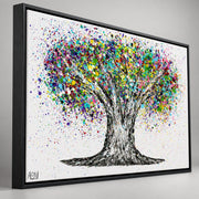 Tree Of Life Colorful Life canvas edge closeup