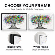 Tree Of Life Colorful Life canvas frame options