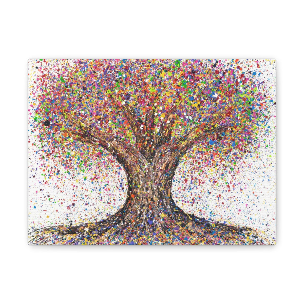 Tree of Life Deep Roots stretched canvas print by Albert Levi