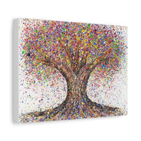 Tree of Life Deep Roots canvas print side view, gallery wrapped edge