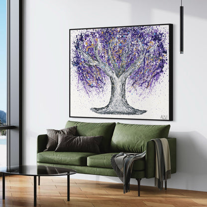 ORIGINAL ARTWORK - GENTLE PURPLE - Canvas BY Albert Levi Art