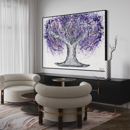 ORIGINAL ARTWORK - GENTLE PURPLE - Canvas BY Albert Levi Art