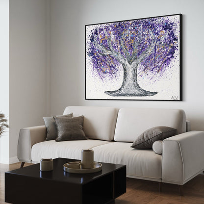 ORIGINAL ARTWORK - GENTLE PURPLE - Canvas BY Albert Levi Art