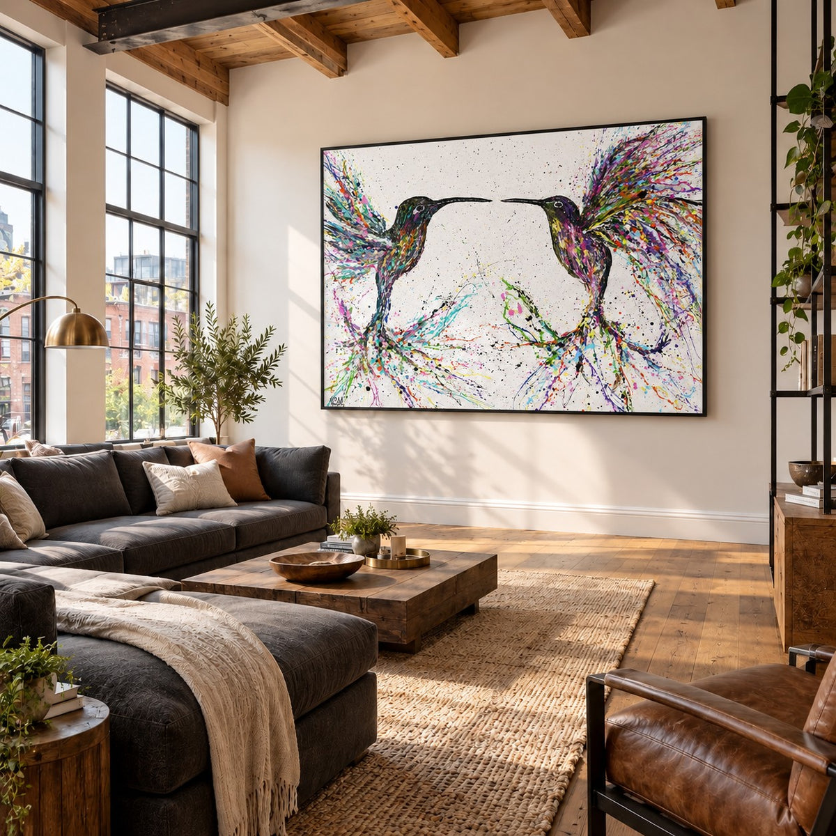 Freedom canvas wall art room mockup