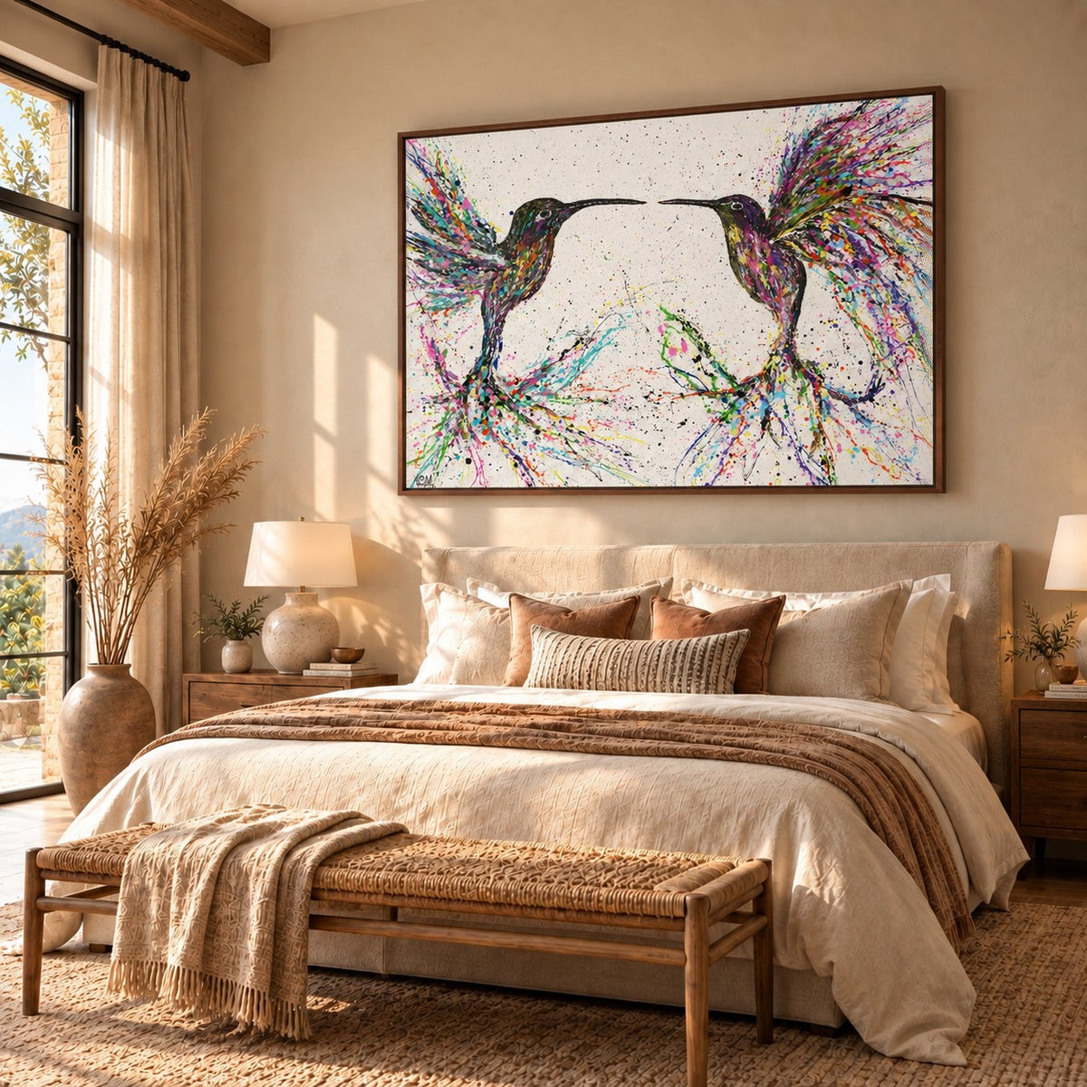 Freedom canvas wall art room mockup