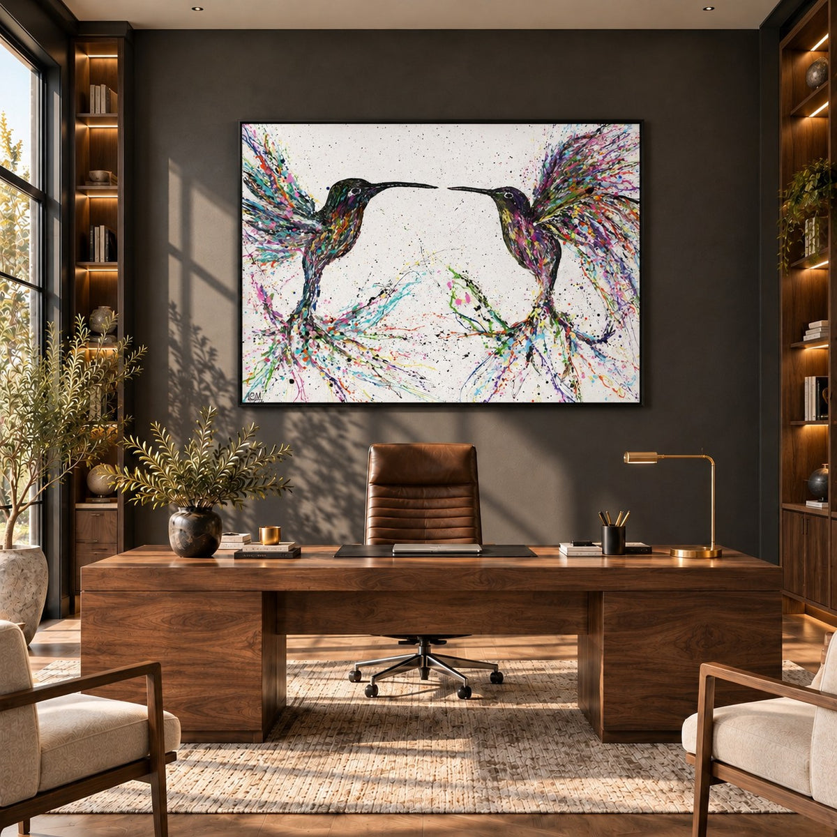 Freedom canvas wall art room mockup