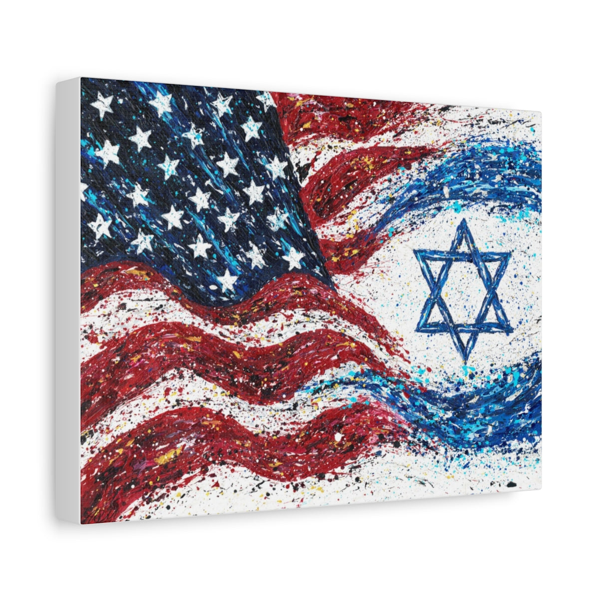 United in Strength canvas print side view, gallery wrapped edge