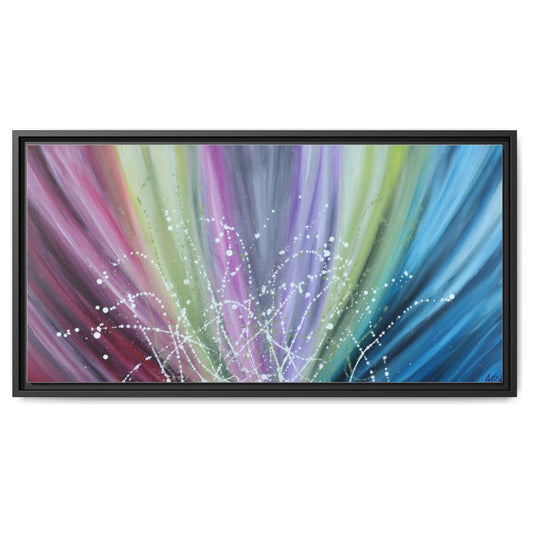 Colorful Lotus framed canvas print by Albert Levi