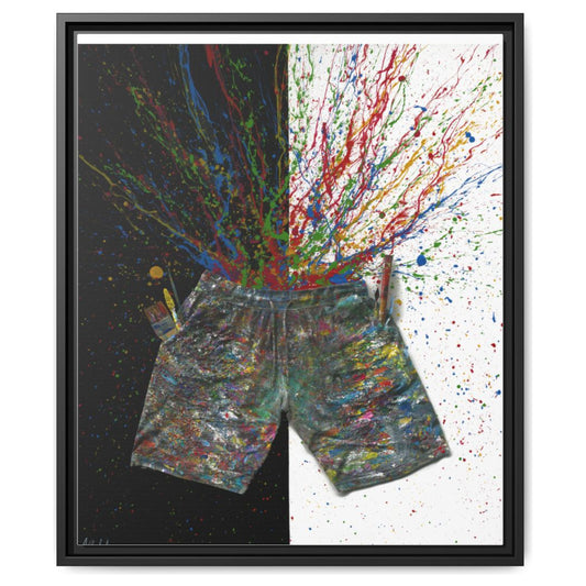 Me framed canvas print by Albert Levi