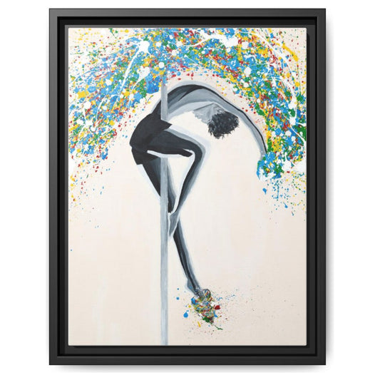 Dancing with Color framed canvas print by Albert Levi