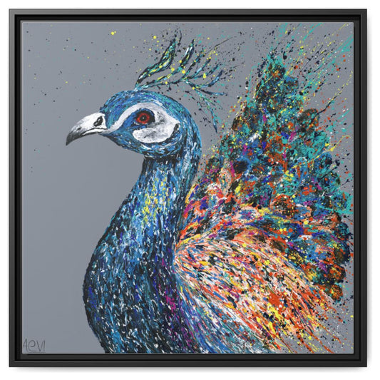 A Noble Peacock framed canvas print by Albert Levi