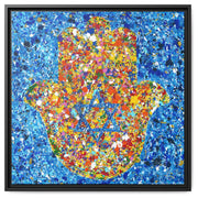 Hamsa Our Shield framed canvas print by Albert Levi