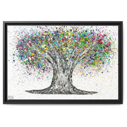 Tree Of Life Colorful Life framed canvas print by Albert Levi