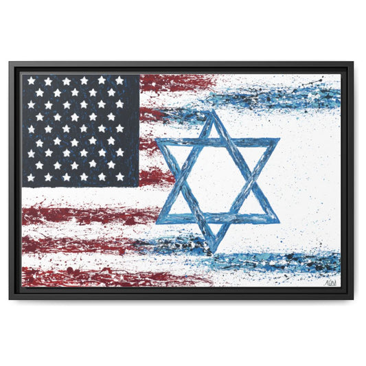 Together We Will Win framed canvas print by Albert Levi
