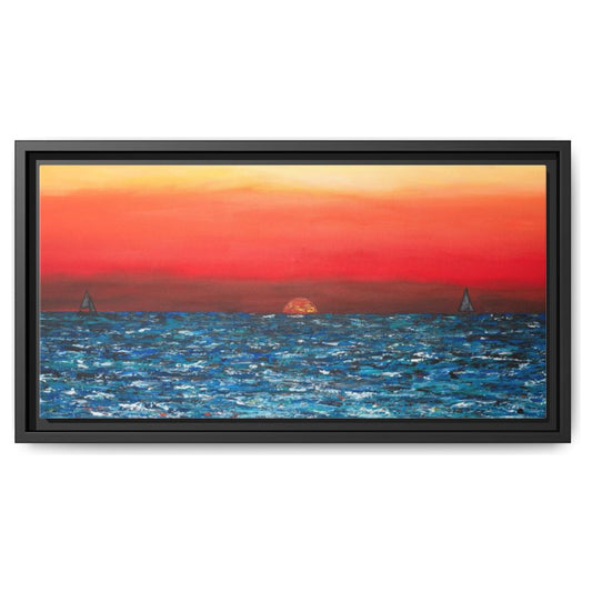 Calm Sunset framed canvas print by Albert Levi