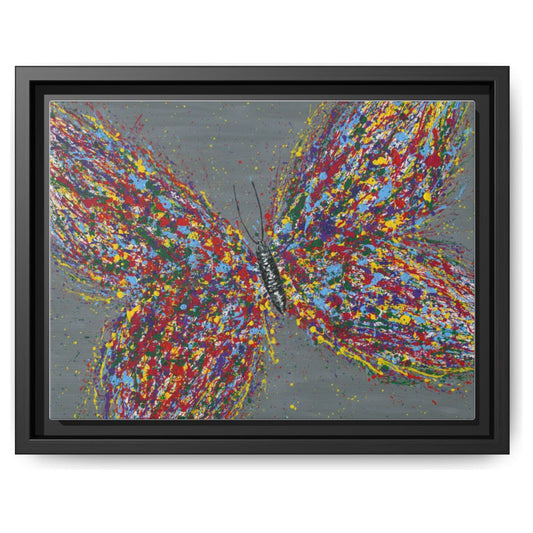 Colorful Wings framed canvas print by Albert Levi