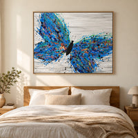 Wild Butterfly canvas wall art, bedroom warm room mockup