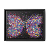 Wings Of Freedom framed canvas print, black frame